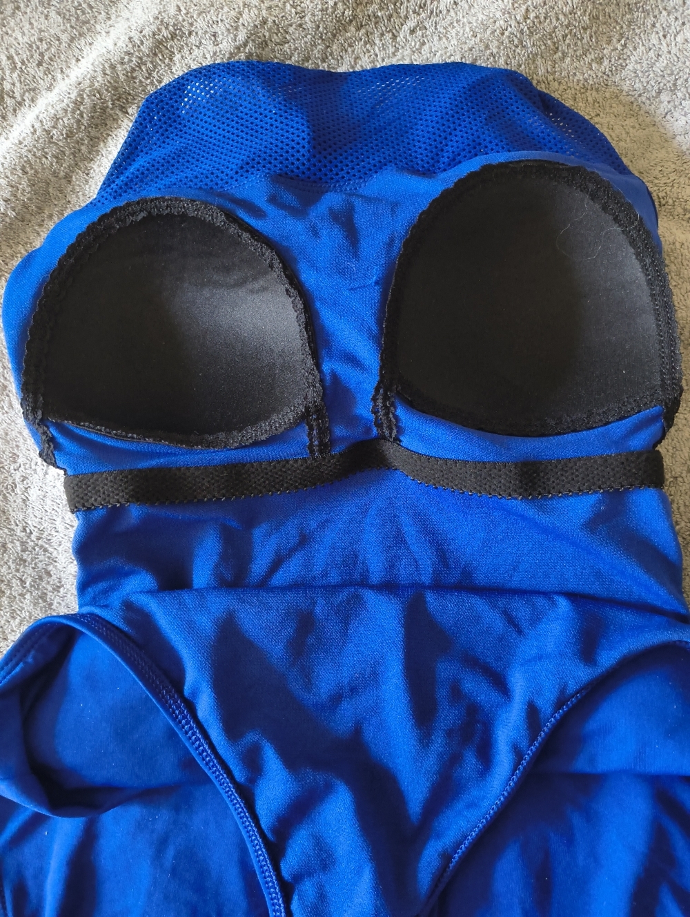 Lauren Ralph Lauren One-Piece Swimsuit Blue Size 10 Summer Beach Poolside Cruise - Picture 10 of 14